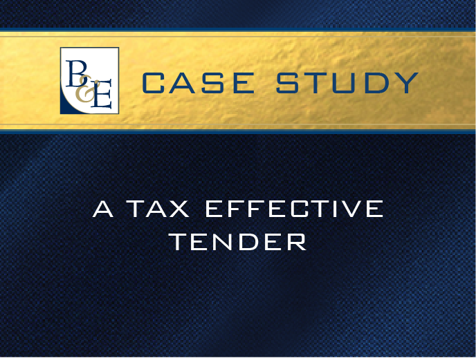 A Tax Effective Tender