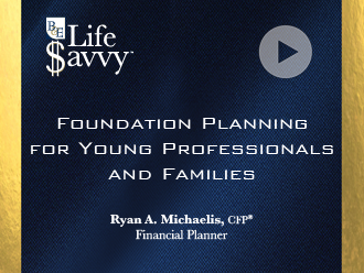 Video graphic with play button