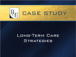 Long-Term Care Strategies
